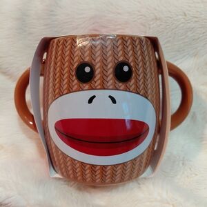 NWT Sock Monkey Mug With Hot Chocolate